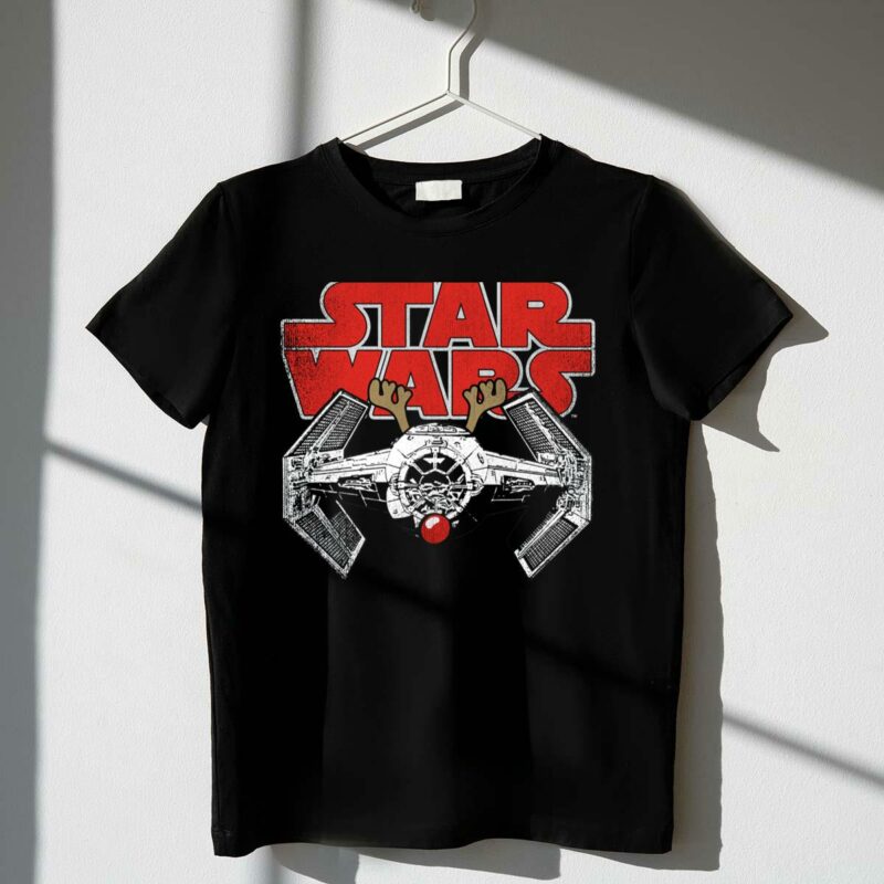 star wars tie fighter reindeer rudolf christmas nose t shirt t shirt 1 1