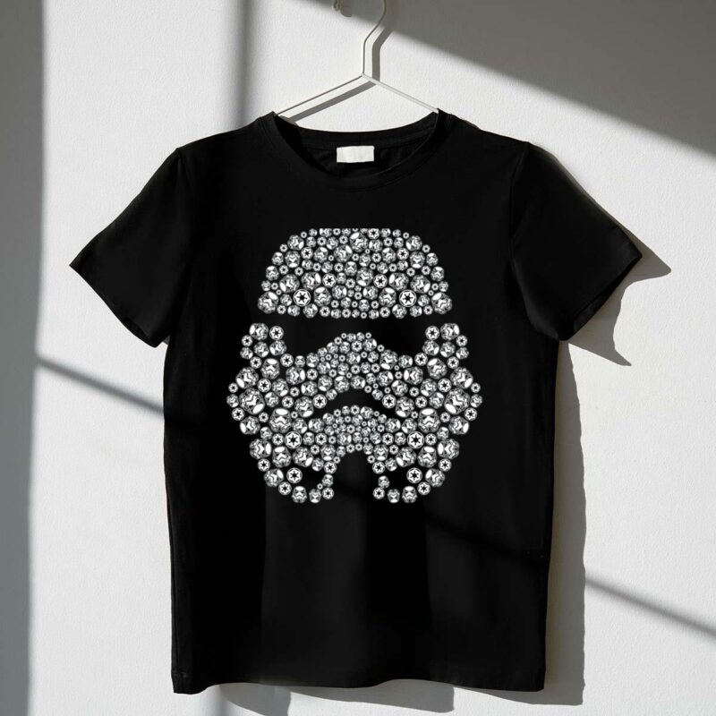 star wars trooper helmet mosaic with imperial insignia t shirt t shirt 1 1