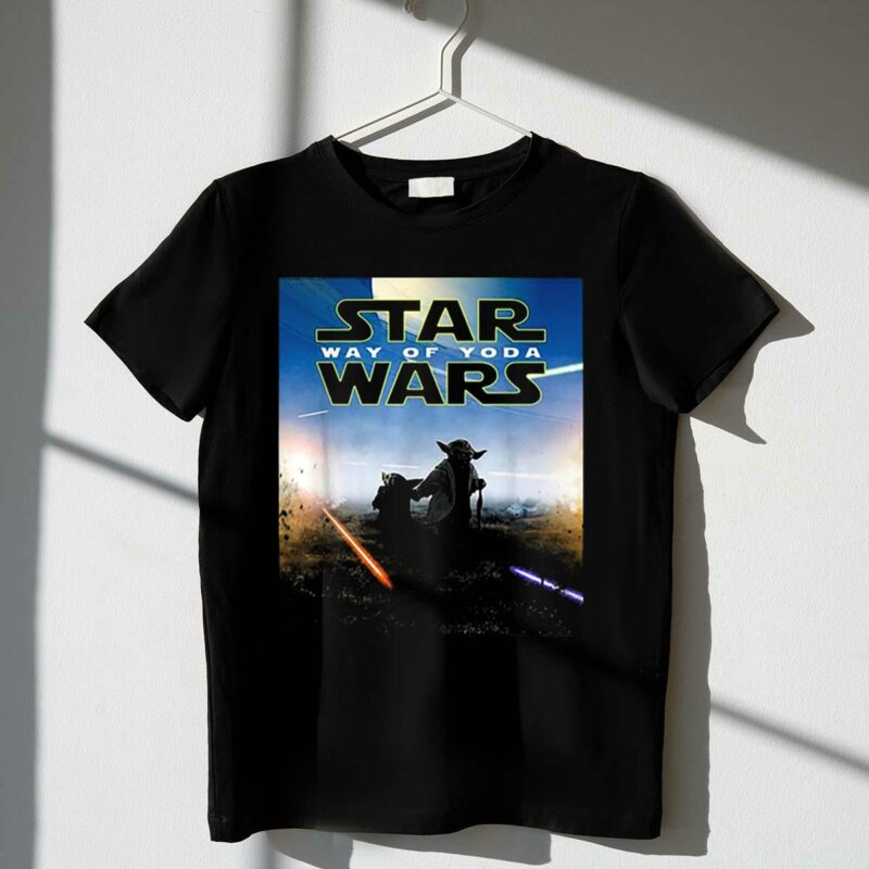 star wars way of yoda lightsaber duel scene t shirt t shirt 1 1