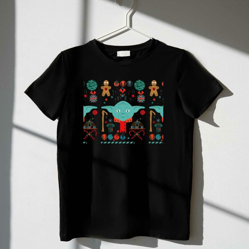 star wars yoda holiday t shirt t shirt 1 1
