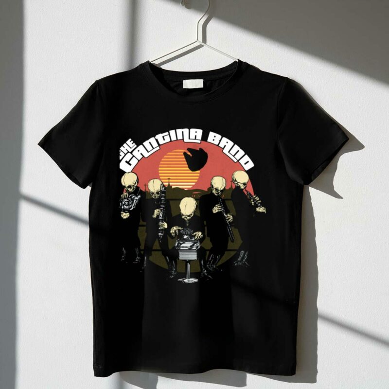 the cantina band star wars retro sunset bith musicians t shirt t shirt 1 1