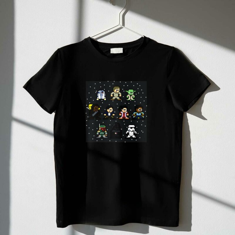 the empire sprites back 8bit pixel star wars characters t shirt t shirt 1 1