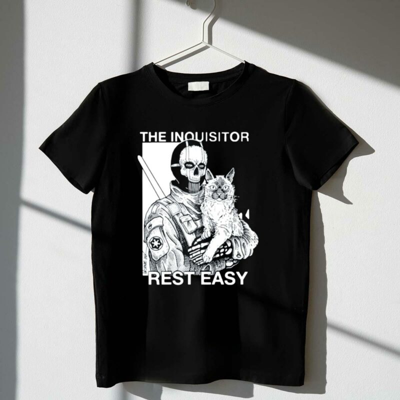 the inquisitor rest easy star wars inspired artwork with cat t shirt t shirt 1 1