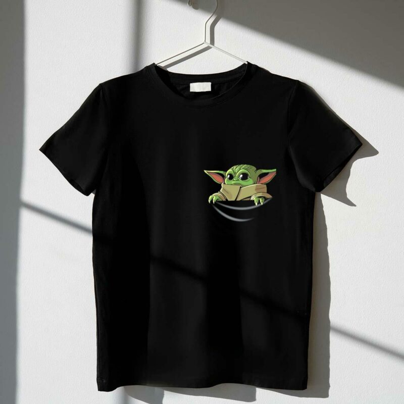 the mandalorian grogu baby yoda in pocket star wars t shirt t shirt 1 1