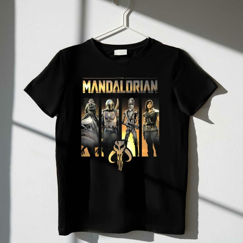 the mandalorian group line up star wars mando mythosaur skull t shirt t shirt 1 1