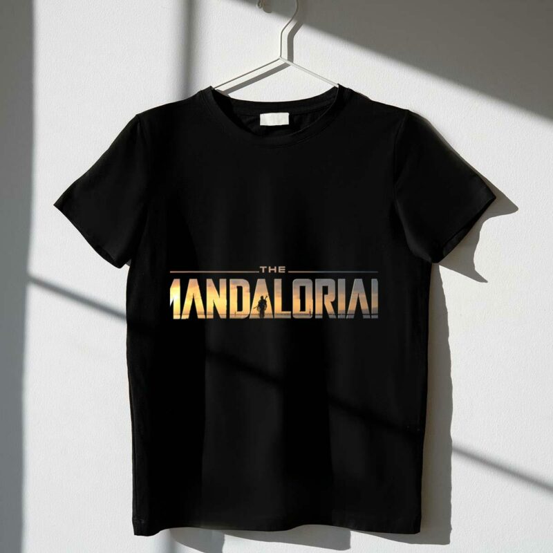 the mandalorian star wars series iconic text sunset t shirt t shirt 1 1
