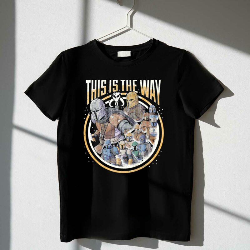 this is the way mandalorian group shot star wars t shirt t shirt 1 1