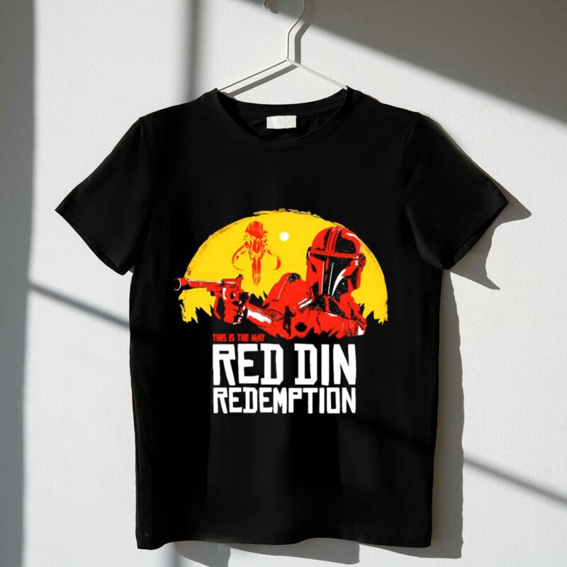 this is the way red din redemption mandalorian bounty hunter star wars t shirt t shirt 1 1