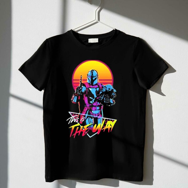 this is the way star wars the mandalorian vintage retro sunset t shirt t shirt 1 1