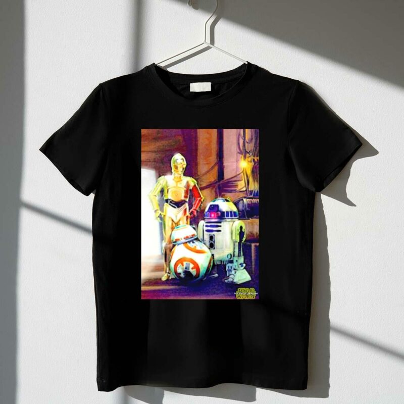 three droids c 3po r2 d2 bb 8 star wars the force awakens t shirt t shirt 1 1