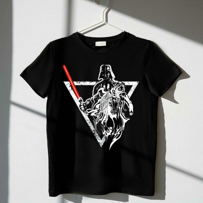 unicorn vader darth vader star wars triangle lightsaber fusion t shirt t shirt 1 1