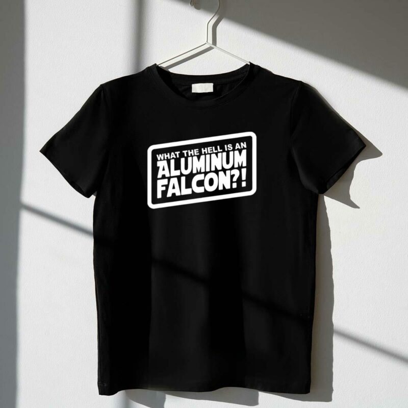 what the hell is an aluminum falcon star wars robot chicken t shirt t shirt 1 1