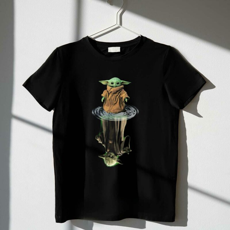 yoda grogu reflection star wars mandalorian t shirt t shirt 1 1