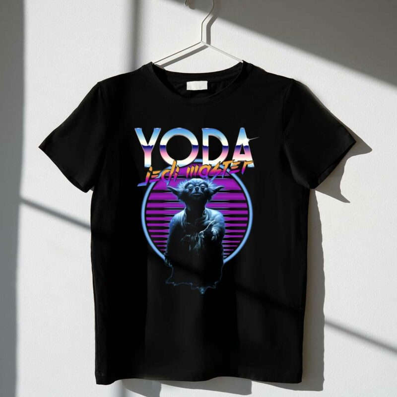yoda jedi master star wars ultimate retro 80s t shirt t shirt 1 1