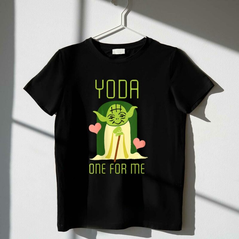 yoda one for me valentines day star wars hearts t shirt t shirt 1 1