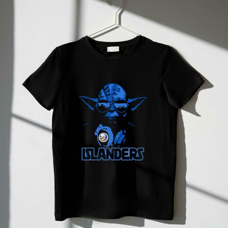 yoda star wars new york islanders fans ny islanders logo yoda t shirt t shirt 1 1