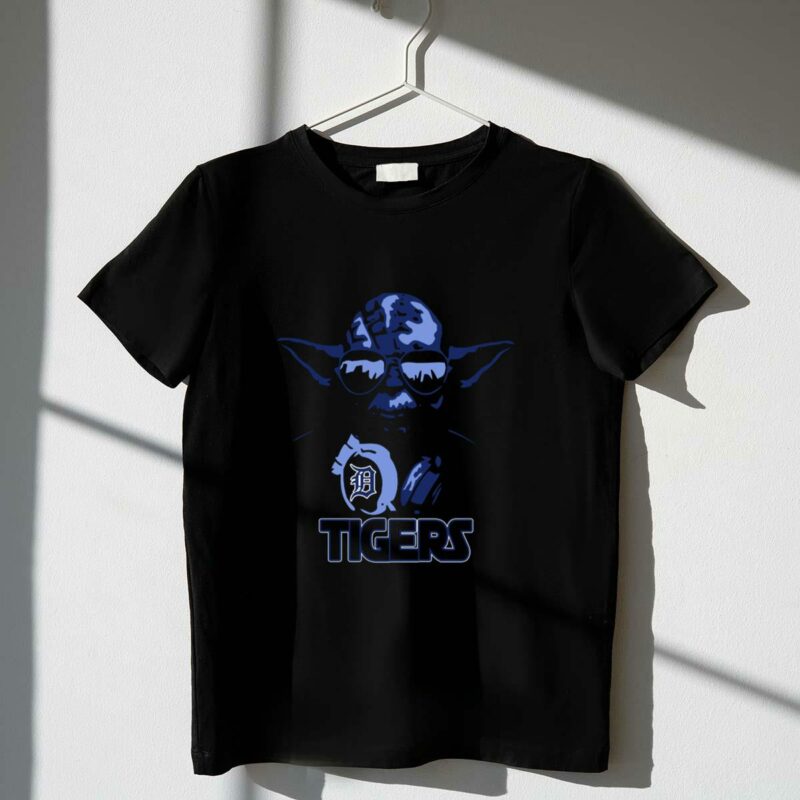 yoda star wars with detroit tigers baseball logo fusion t shirt t shirt 1 1